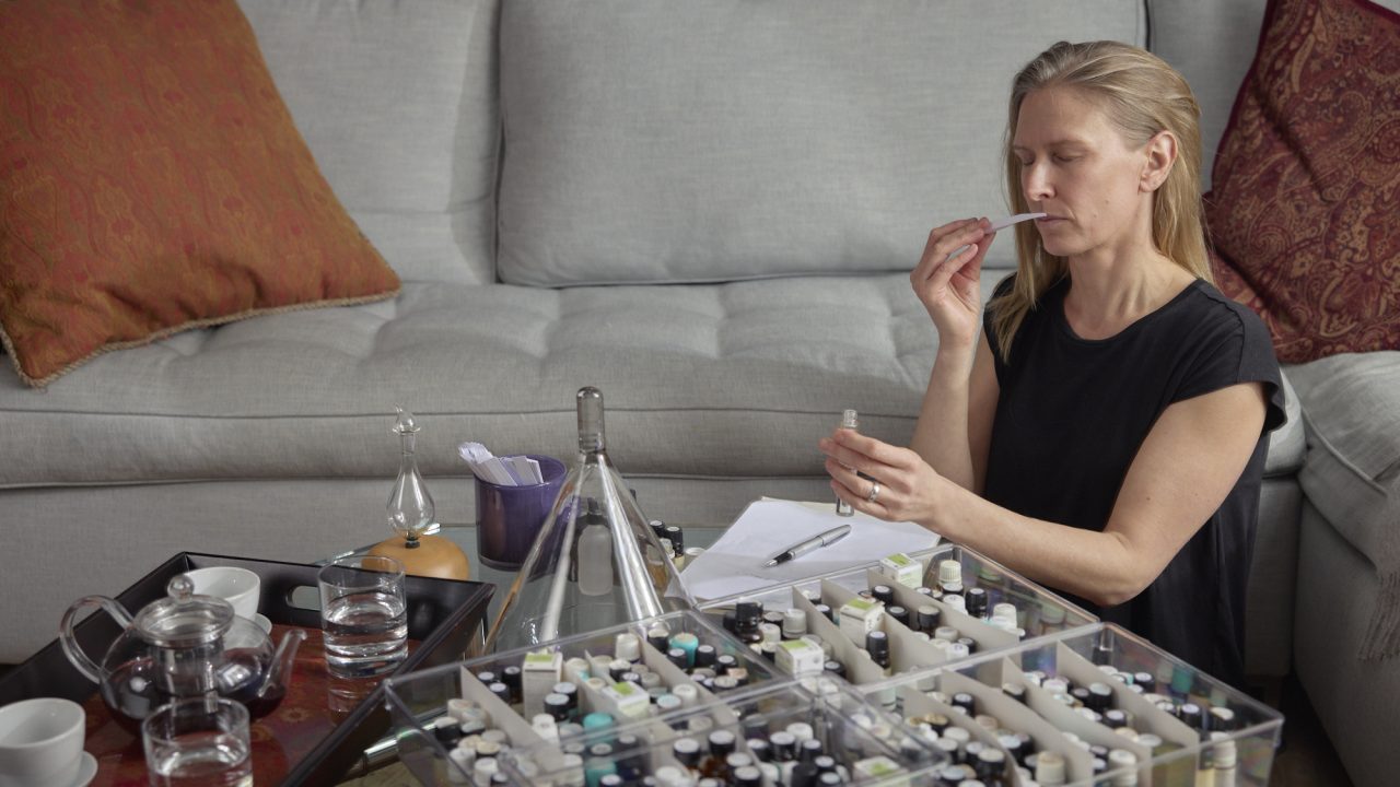 Amy blending after a private consultation.